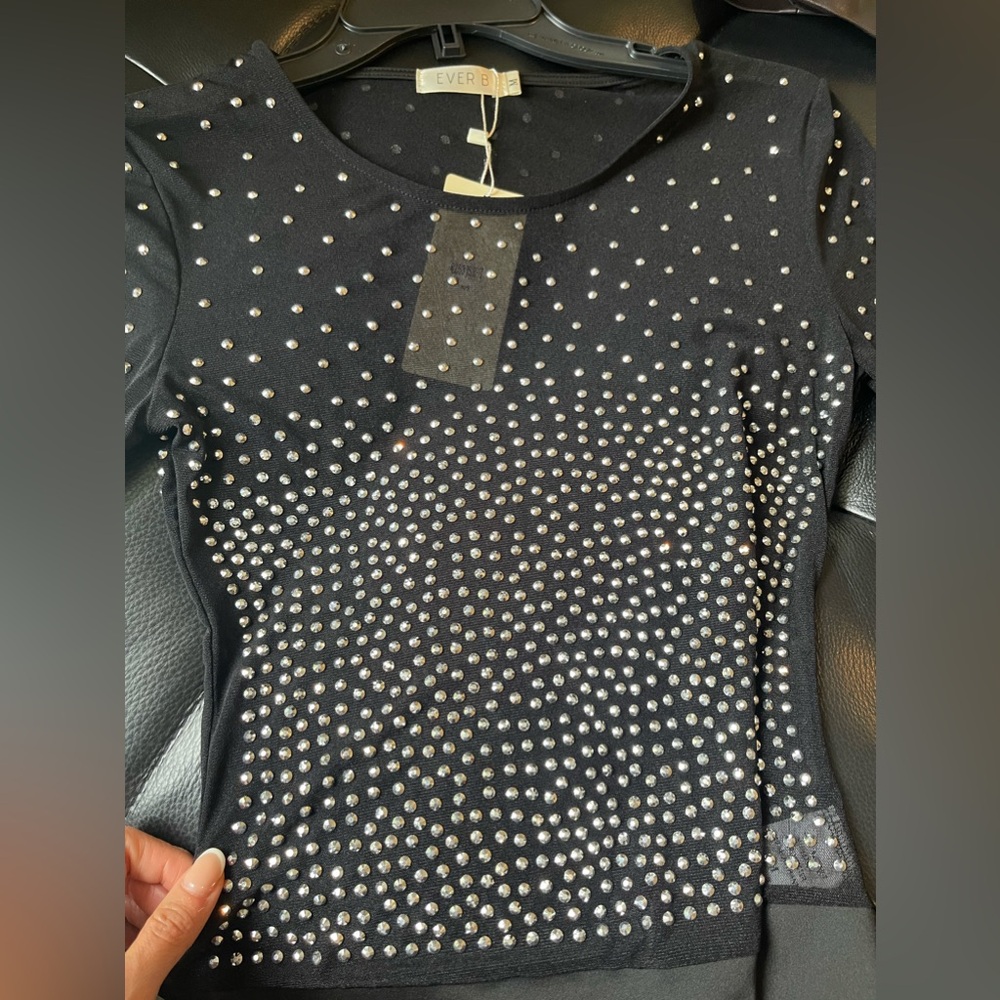 Sheer bodysuit with rhinestones - Picture 3 of 3